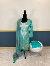 Pakistani Stitched Embroidery Lawn Suit Ready To Ship