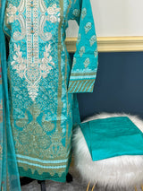 Pakistani Stitched Embroidery Lawn Suit Ready To Ship