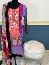 Pakistani Stitched Embroidery Lawn Suit Ready To Ship