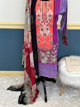 Pakistani Stitched Embroidery Lawn Suit Ready To Ship