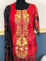 Indian Cotton Stitched Embroidery Suit Ready To Ship