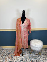 Indian Cotton Stitched Embroidery Suit Ready To Ship