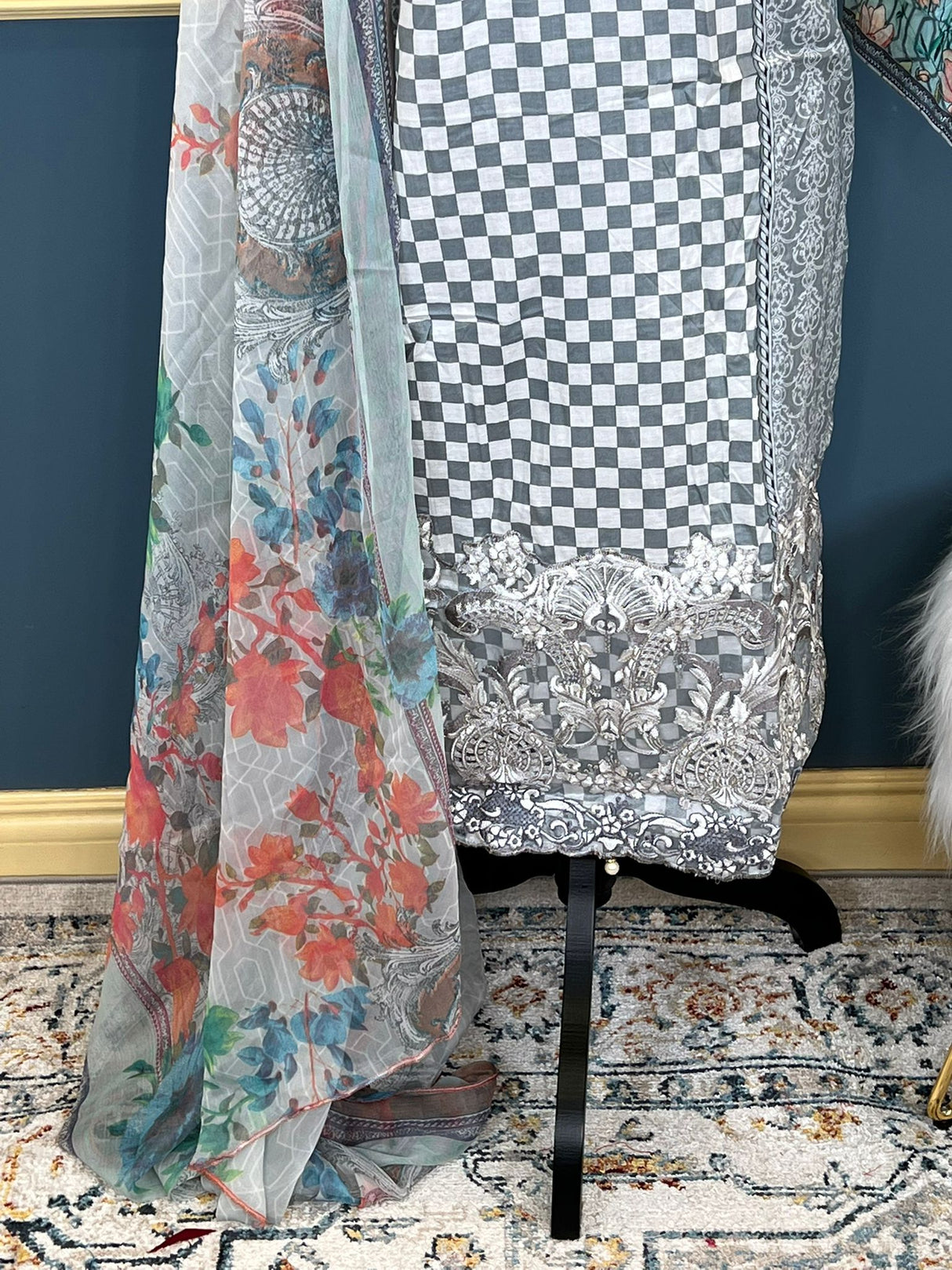 Indian Cotton Stitched Embroidery Suit Ready To Ship