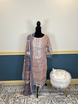 Indian Cotton Stitched Embroidery Suit Ready To Ship