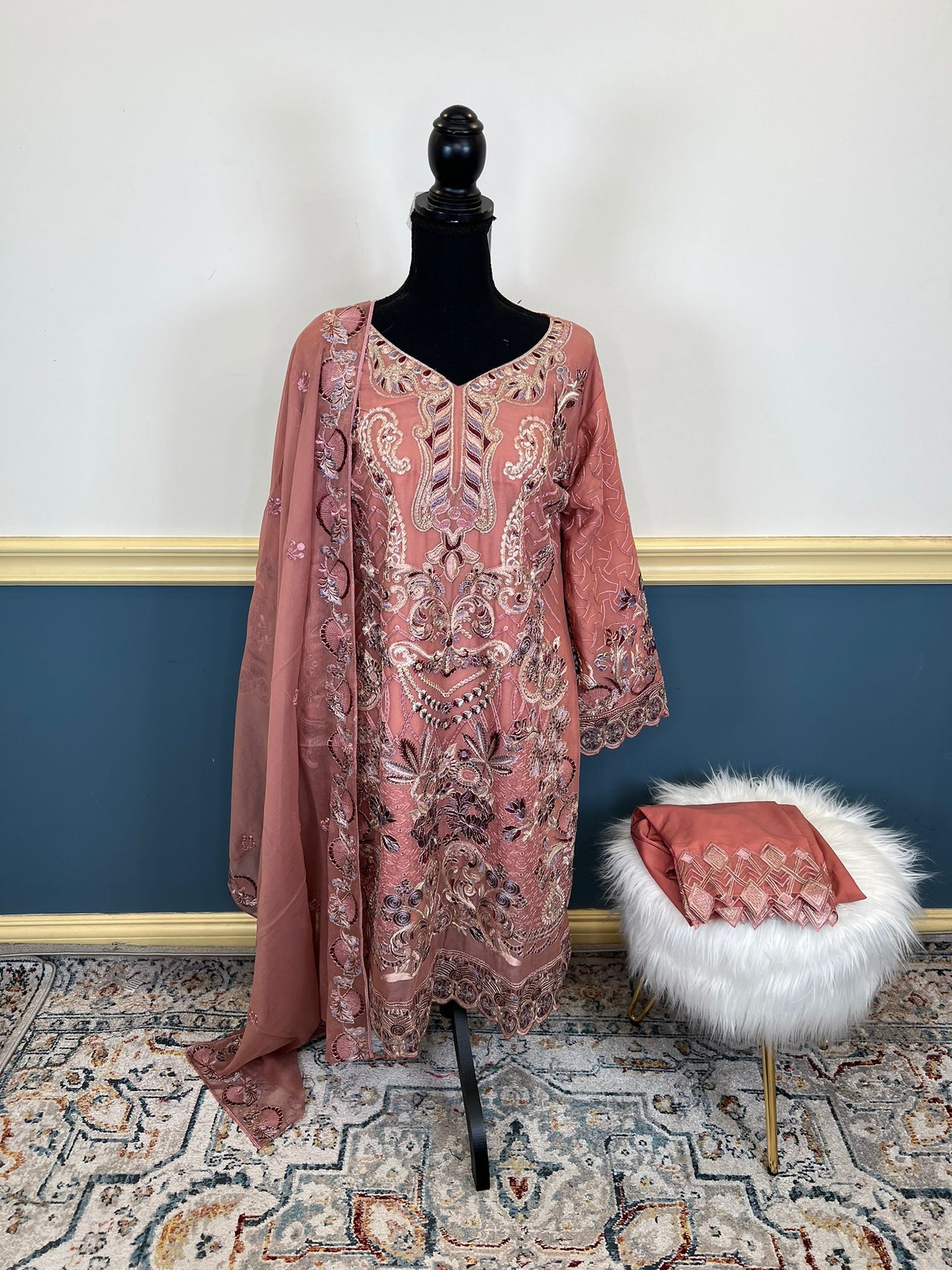 Pakistani Embroidered Luxury Party wear Ready To Ship