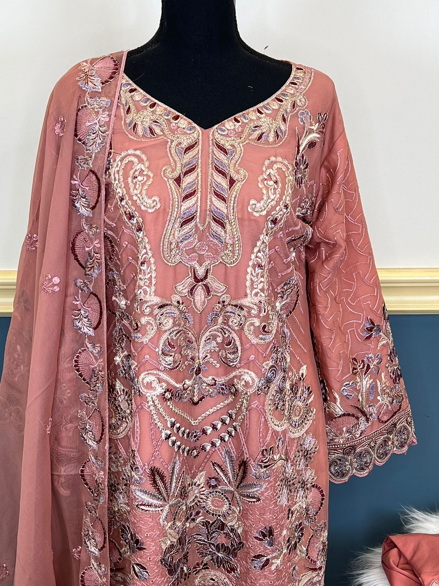Pakistani Embroidered Luxury Party wear Ready To Ship