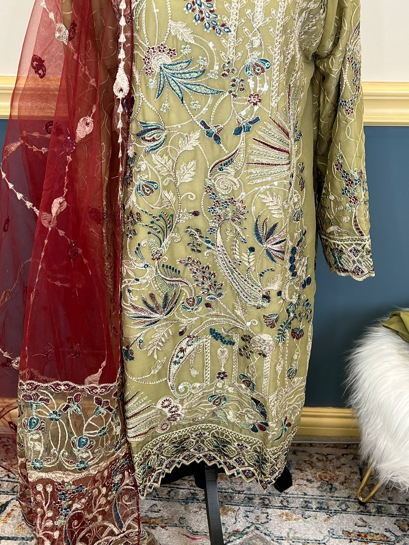 Pakistani Embroidered Luxury Party wear Ready To Ship