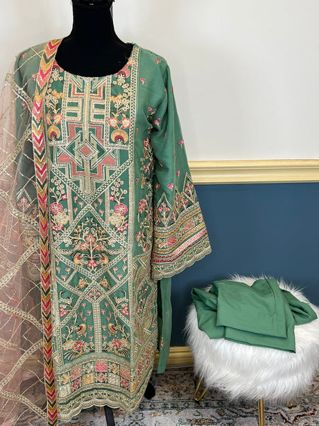 Pakistani Embroidered Luxury Party wear Ready To Ship
