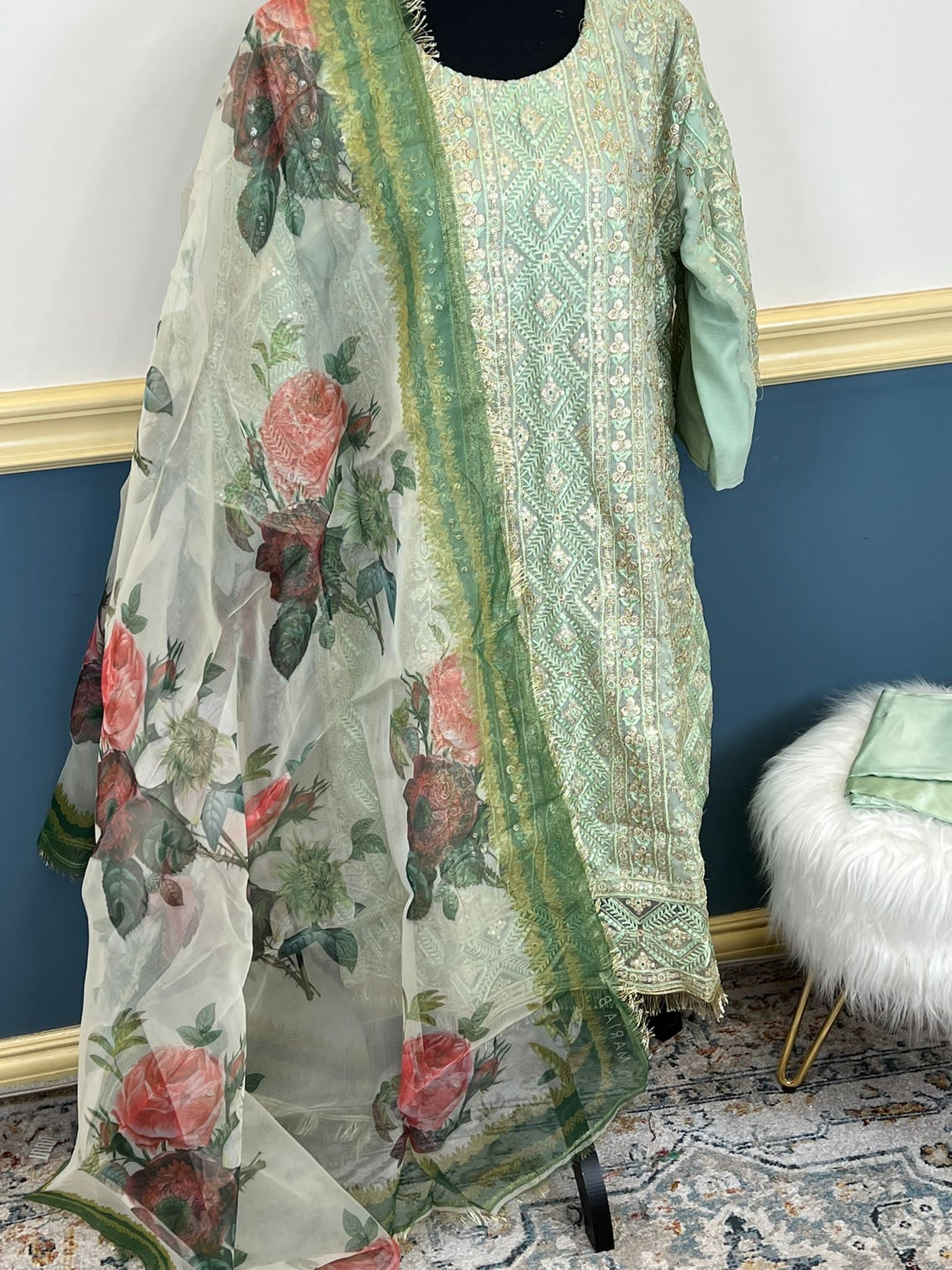 Pakistani Embroidered Luxury Party wear Ready To Ship