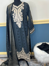 Pakistani Linen Embroidered Salwar kameez Ready To Ship