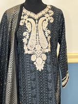 Pakistani Linen Embroidered Salwar kameez Ready To Ship