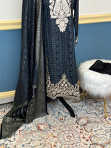 Pakistani Linen Embroidered Salwar kameez Ready To Ship