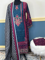 Pakistani Linen Embroidered Salwar kameez Ready To Ship
