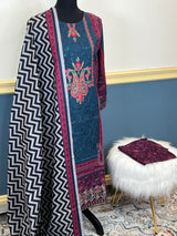 Pakistani Linen Embroidered Salwar kameez Ready To Ship