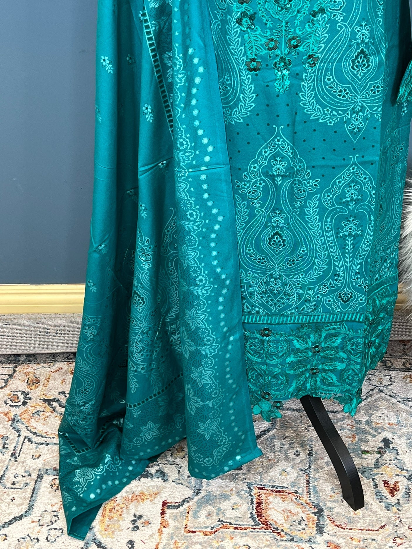 Pakistani Linen Embroidered Salwar kameez Ready To Ship