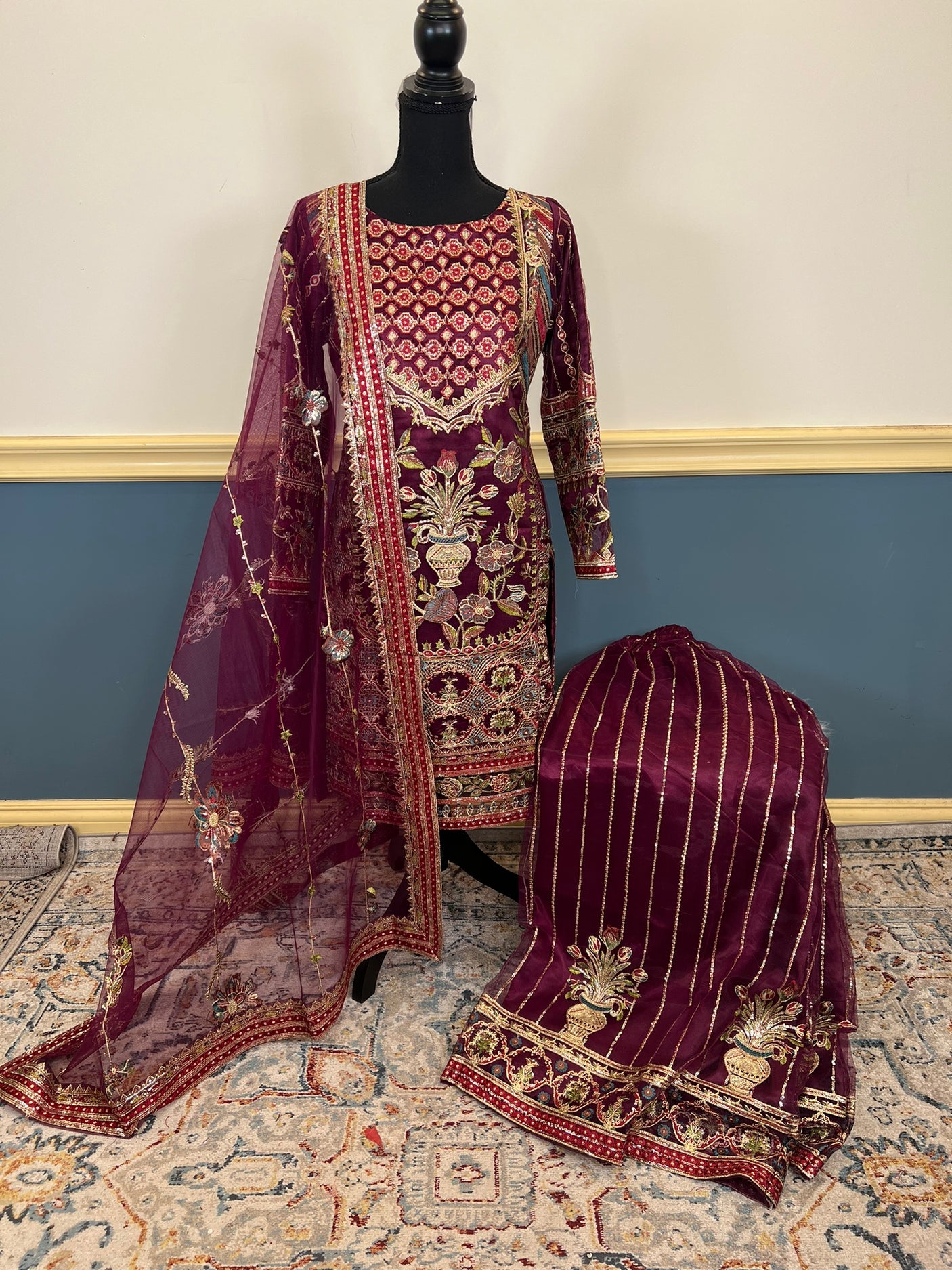 Pakistani Embroidered Luxury Party wear Ready To Ship
