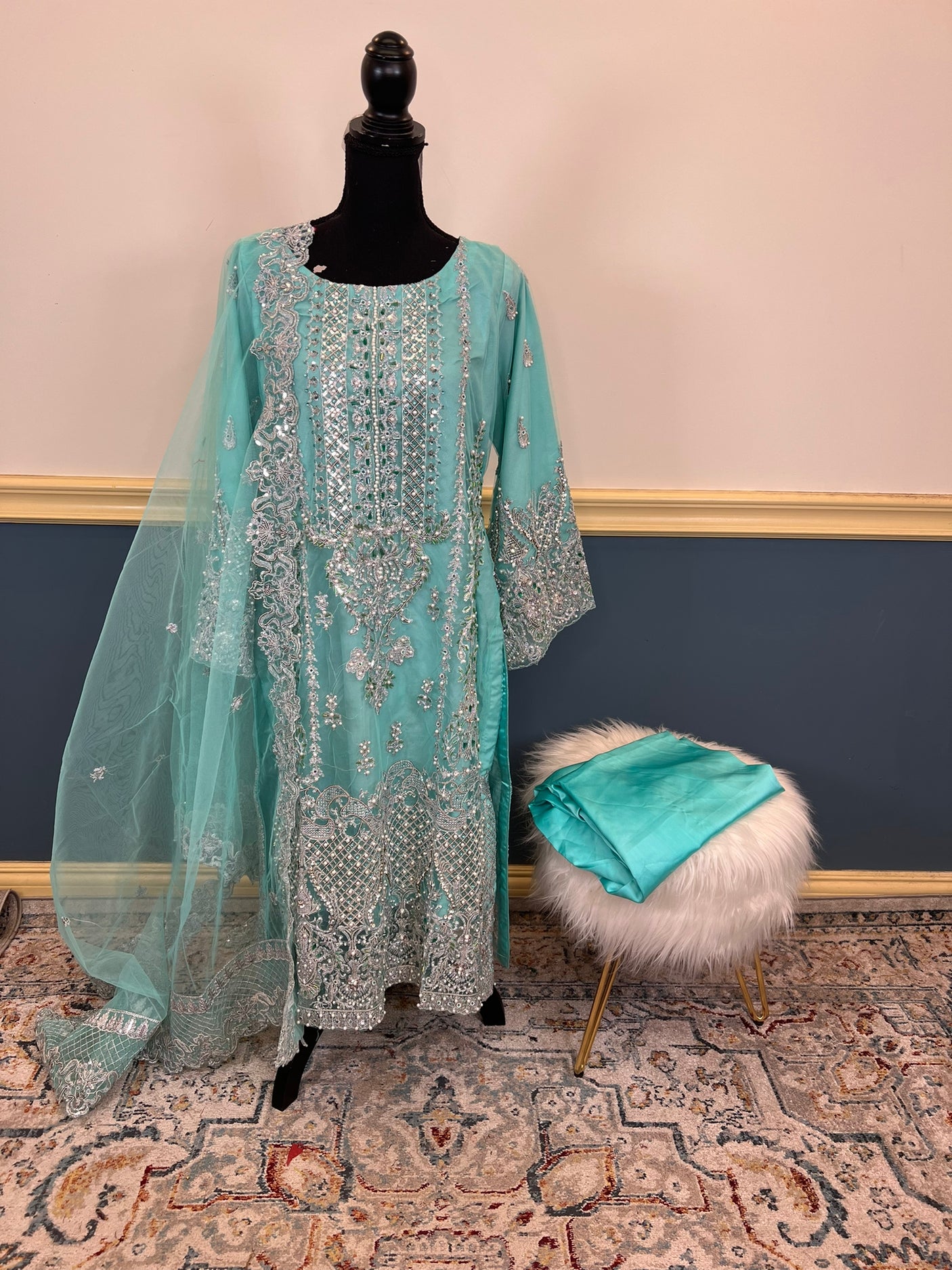 Pakistani Embroidered Luxury Party wear Ready To Ship