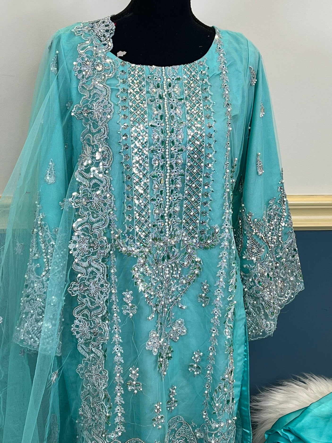 Pakistani Embroidered Luxury Party wear Ready To Ship
