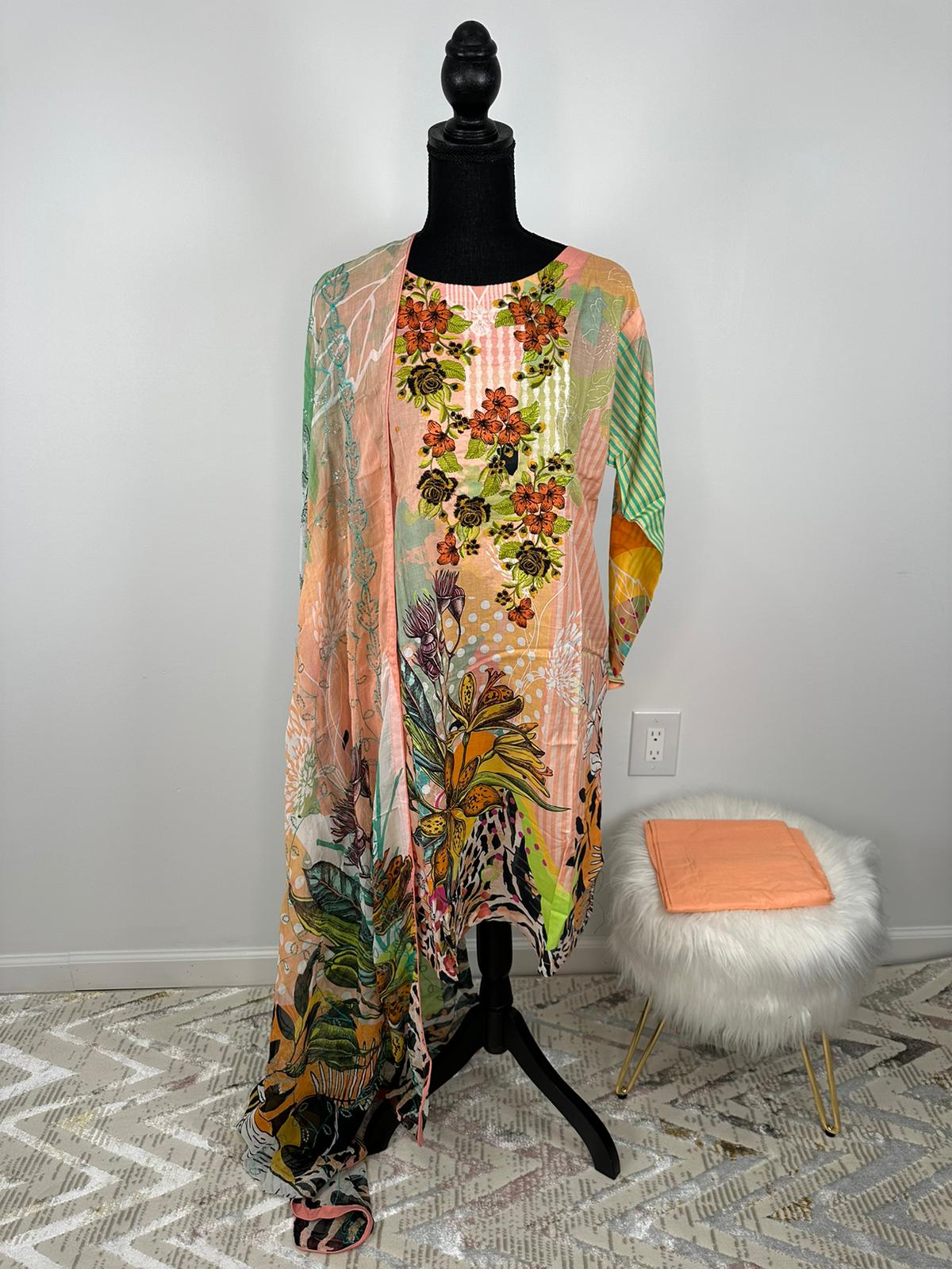 Pakistani Embroidered Lawn ready to ship