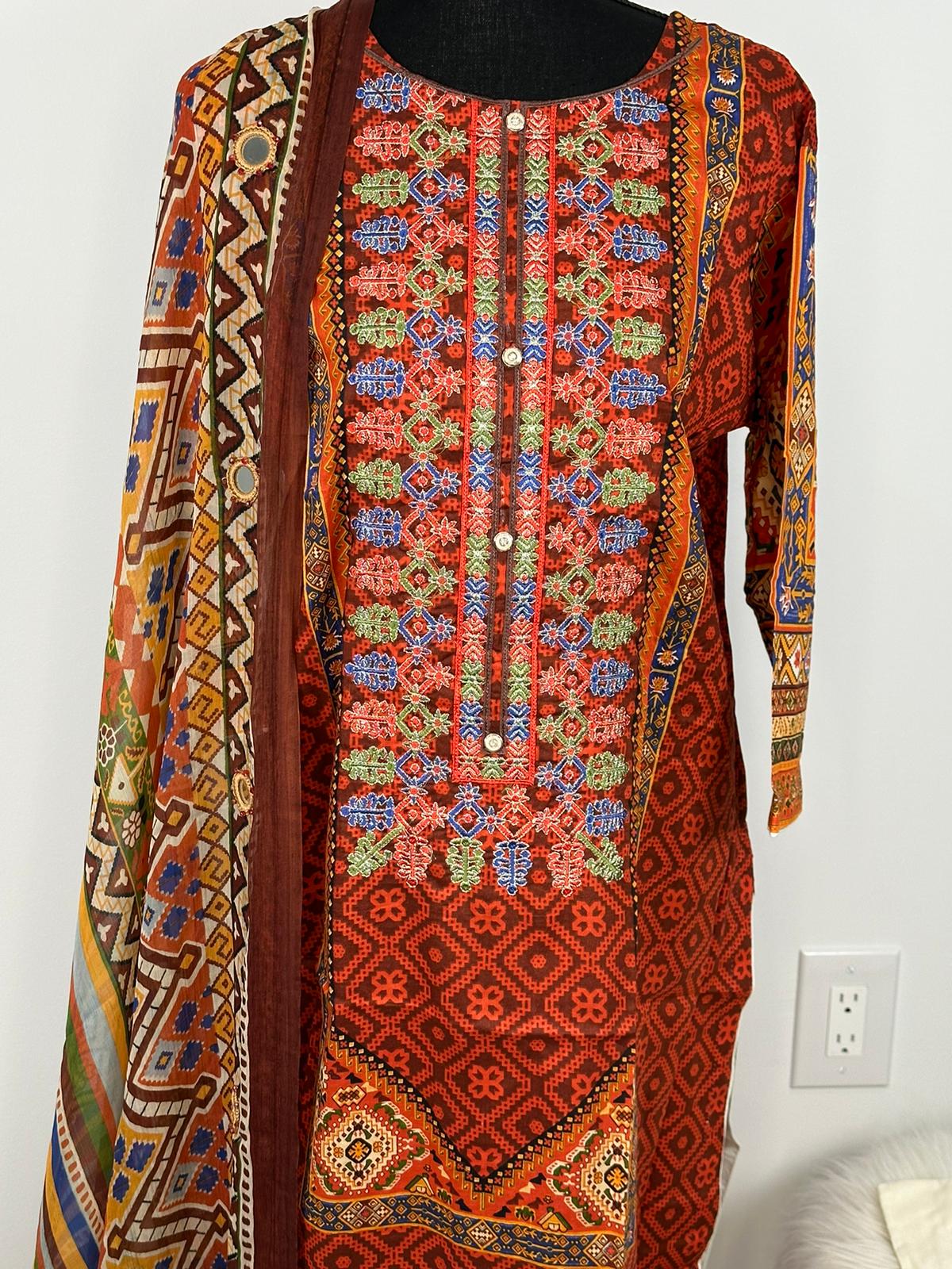 Pakistani Embroidered Lawn ready to ship