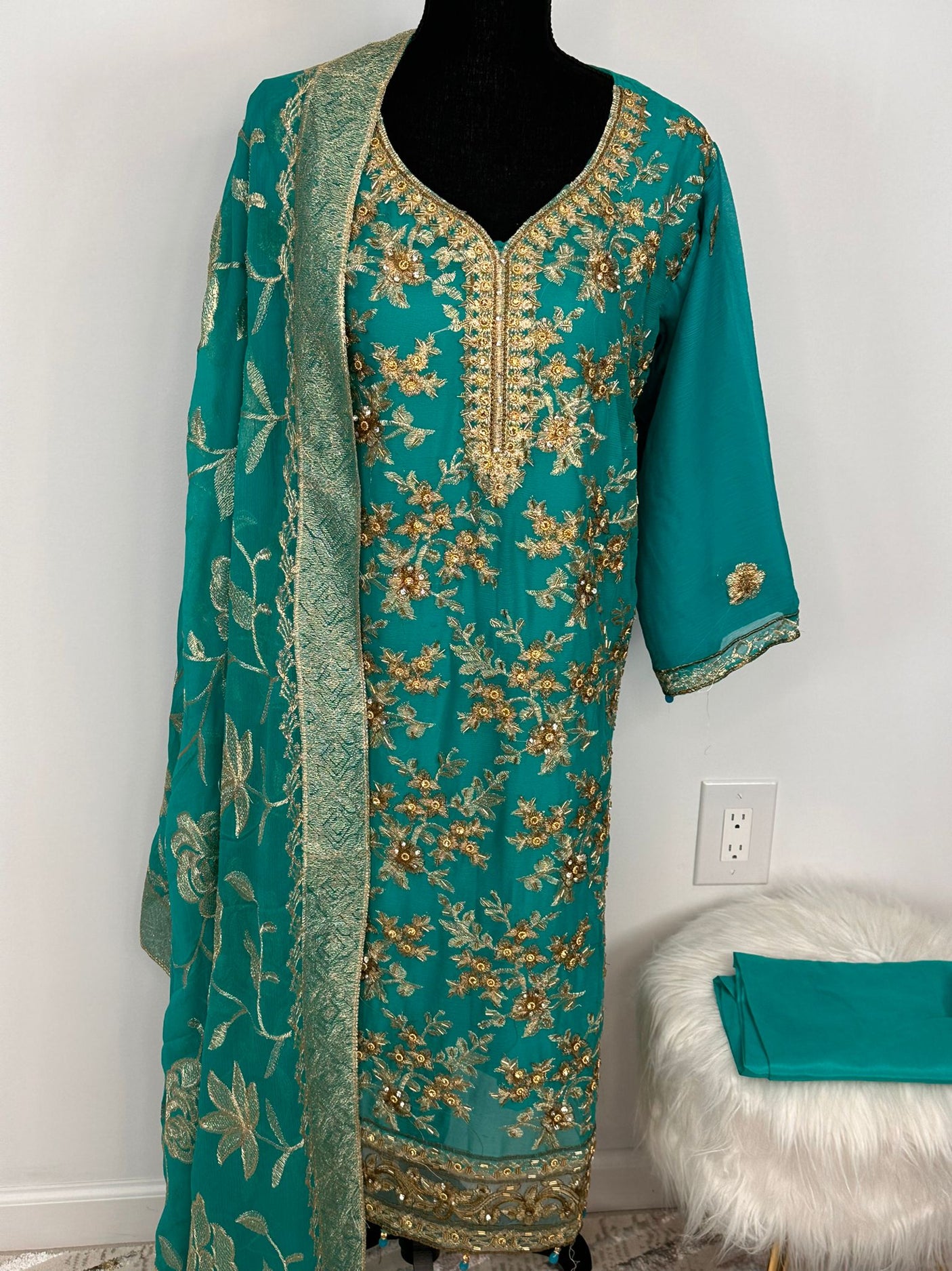 Pakistani Embroidered Luxury Party wear Ready To Ship
