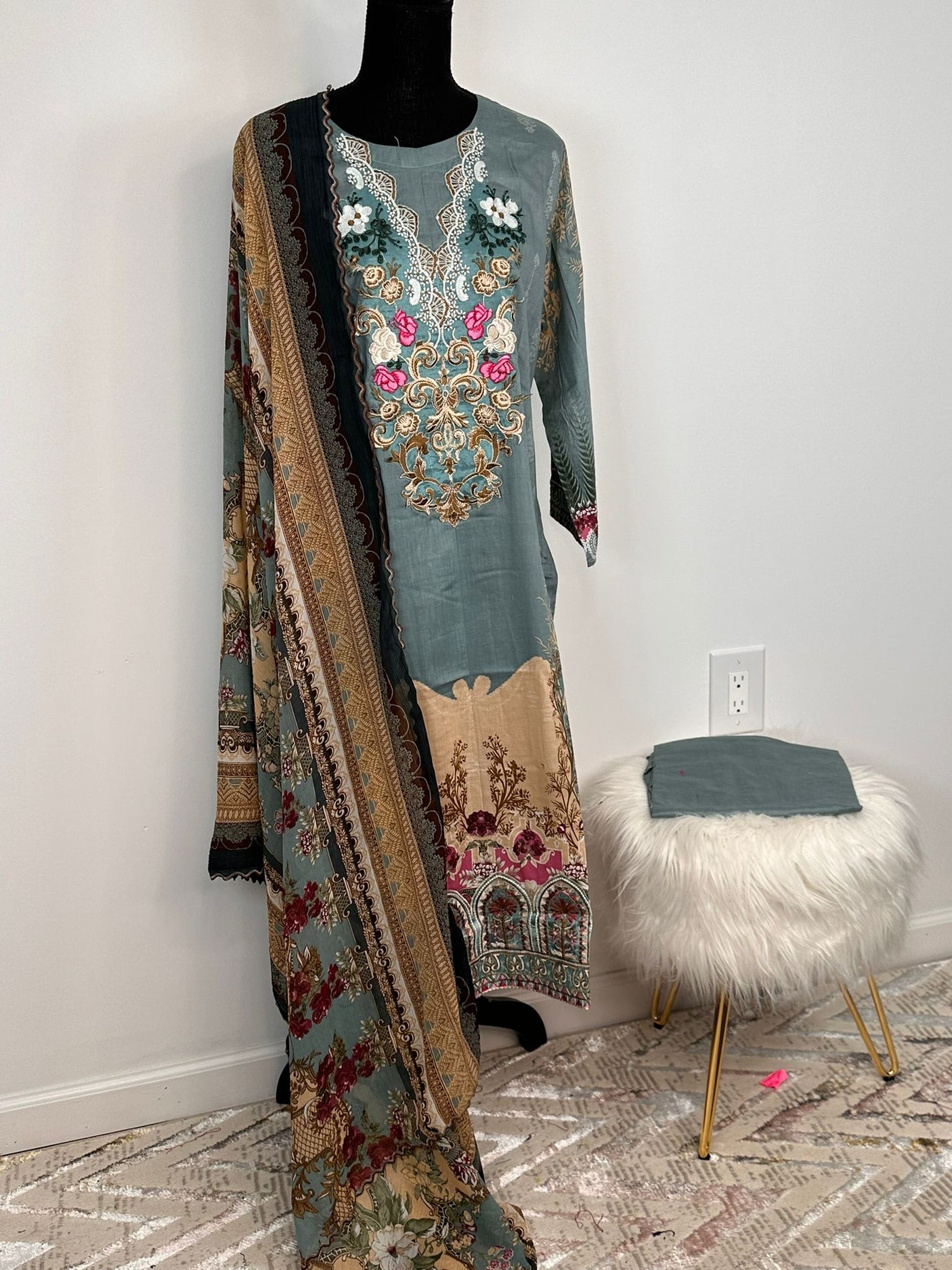 Pakistani Embroidered Lawn ready to ship