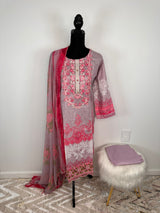 Pakistani Embroidered Lawn  ready to ship