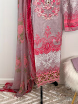 Pakistani Embroidered Lawn  ready to ship