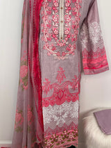 Pakistani Embroidered Lawn  ready to ship