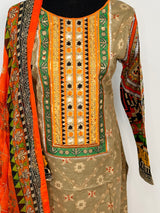 Pakistani Embroidered Lawn  ready to ship