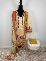 Pakistani Embroidered Lawn  ready to ship