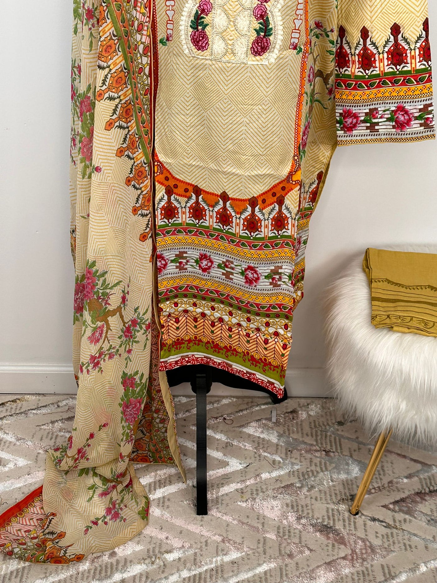 Pakistani Embroidered Lawn  ready to ship