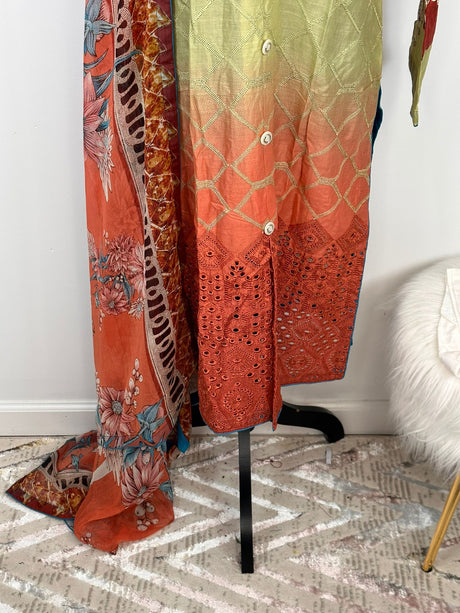 Pakistani Embroidered Lawn  ready to ship