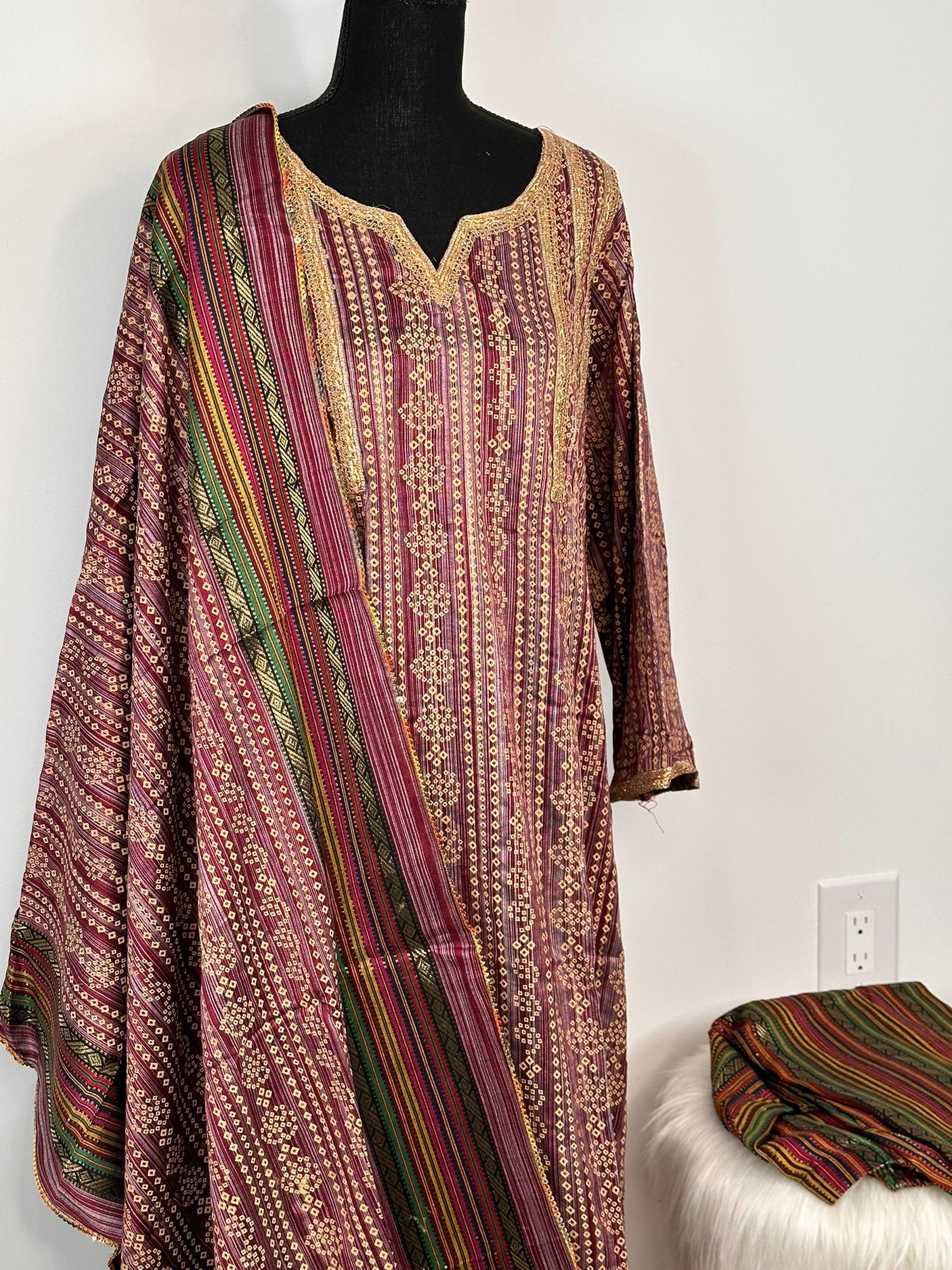 Pakistani Khaddi Cotton Salwar Kameez ready to ship