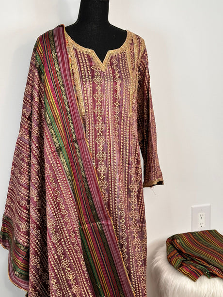 Pakistani Khaddi Cotton Salwar Kameez ready to ship
