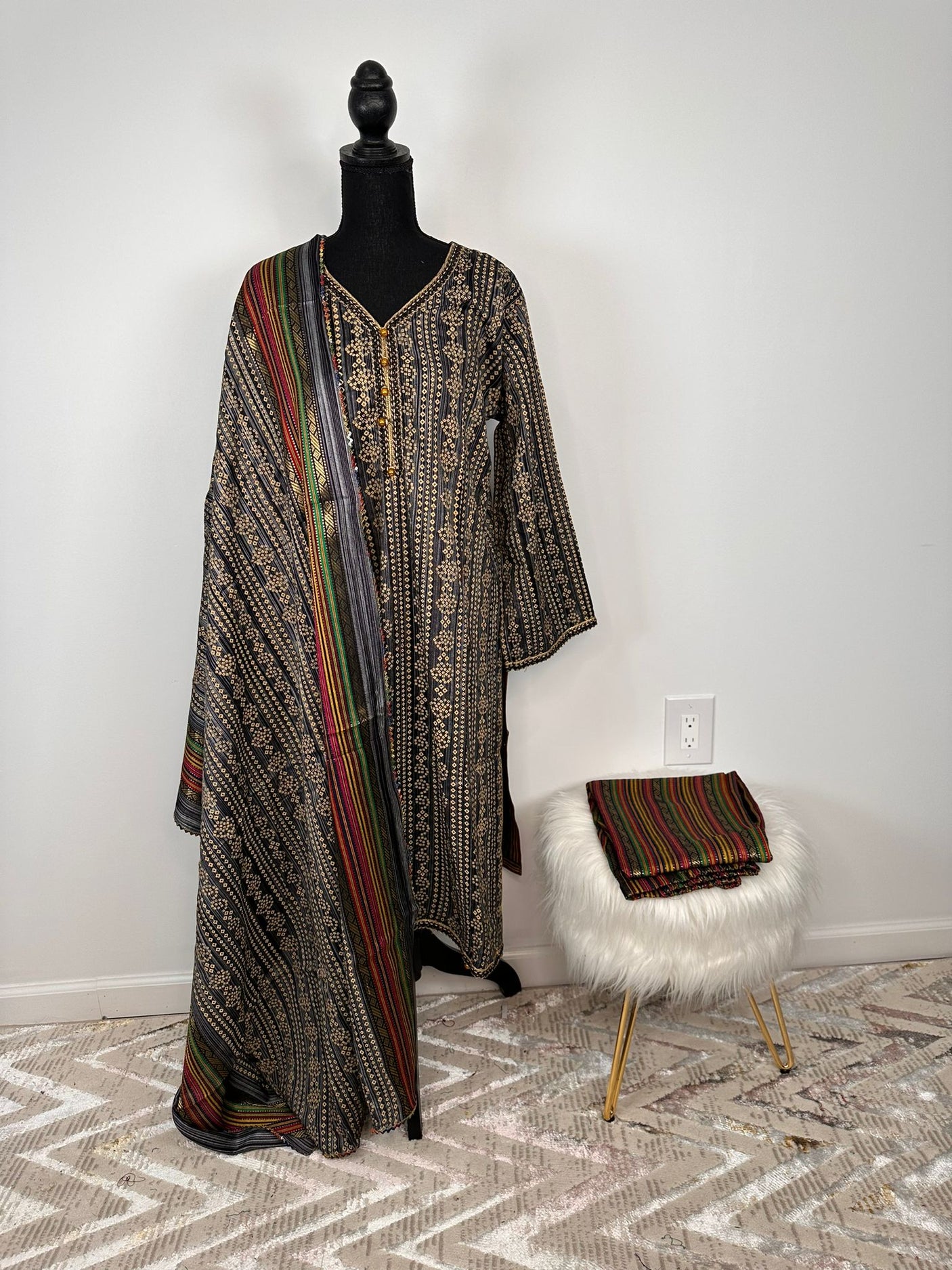 Pakistani Khaddi Cotton Salwar Kameez ready to ship