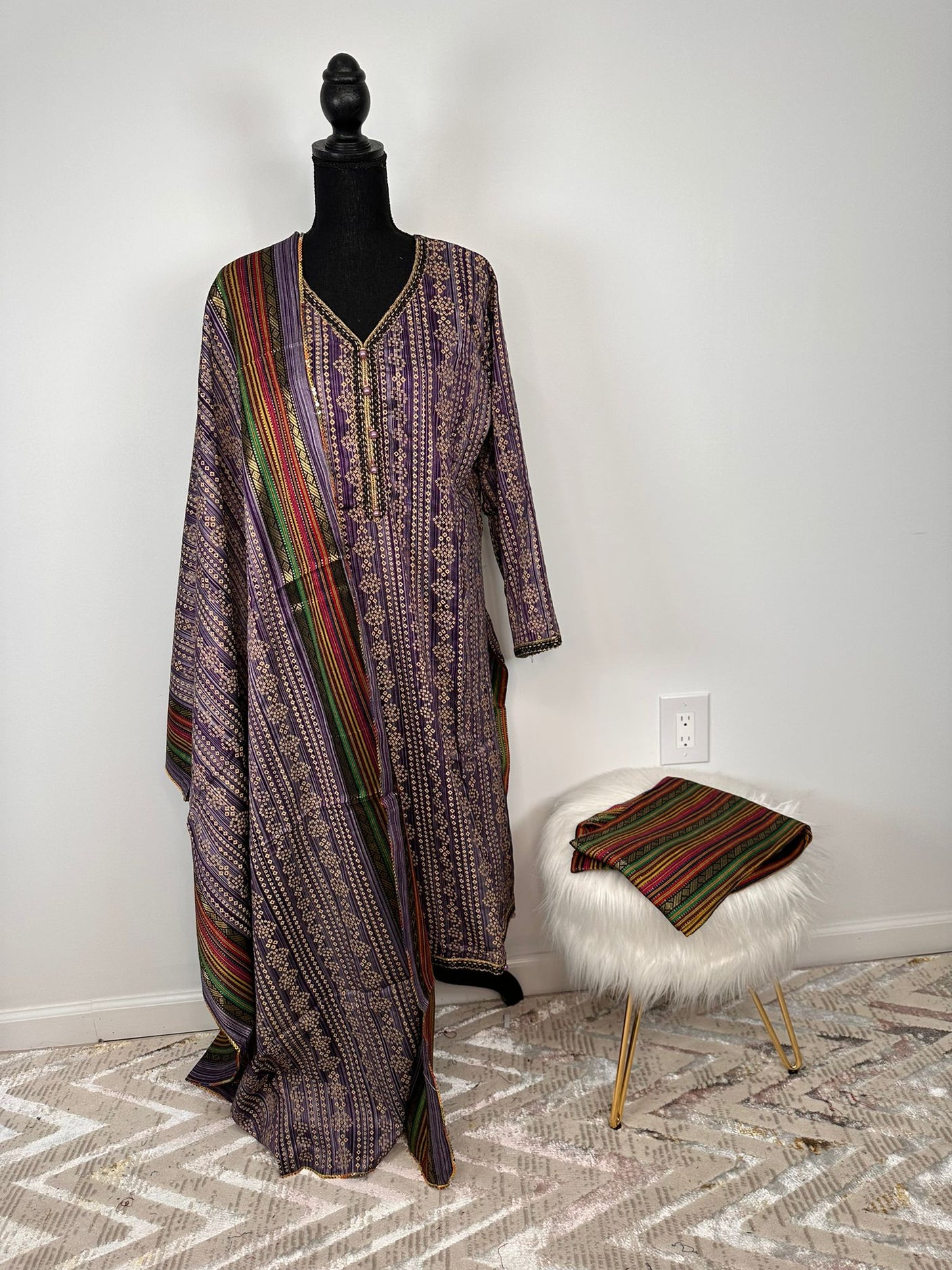 Pakistani Khaddi Cotton Salwar Kameez ready to ship