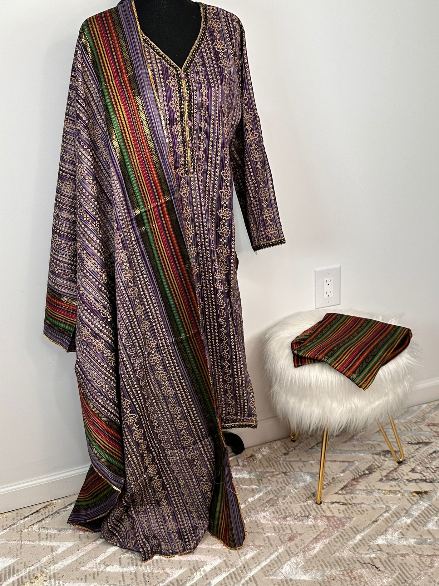 Pakistani Khaddi Cotton Salwar Kameez ready to ship