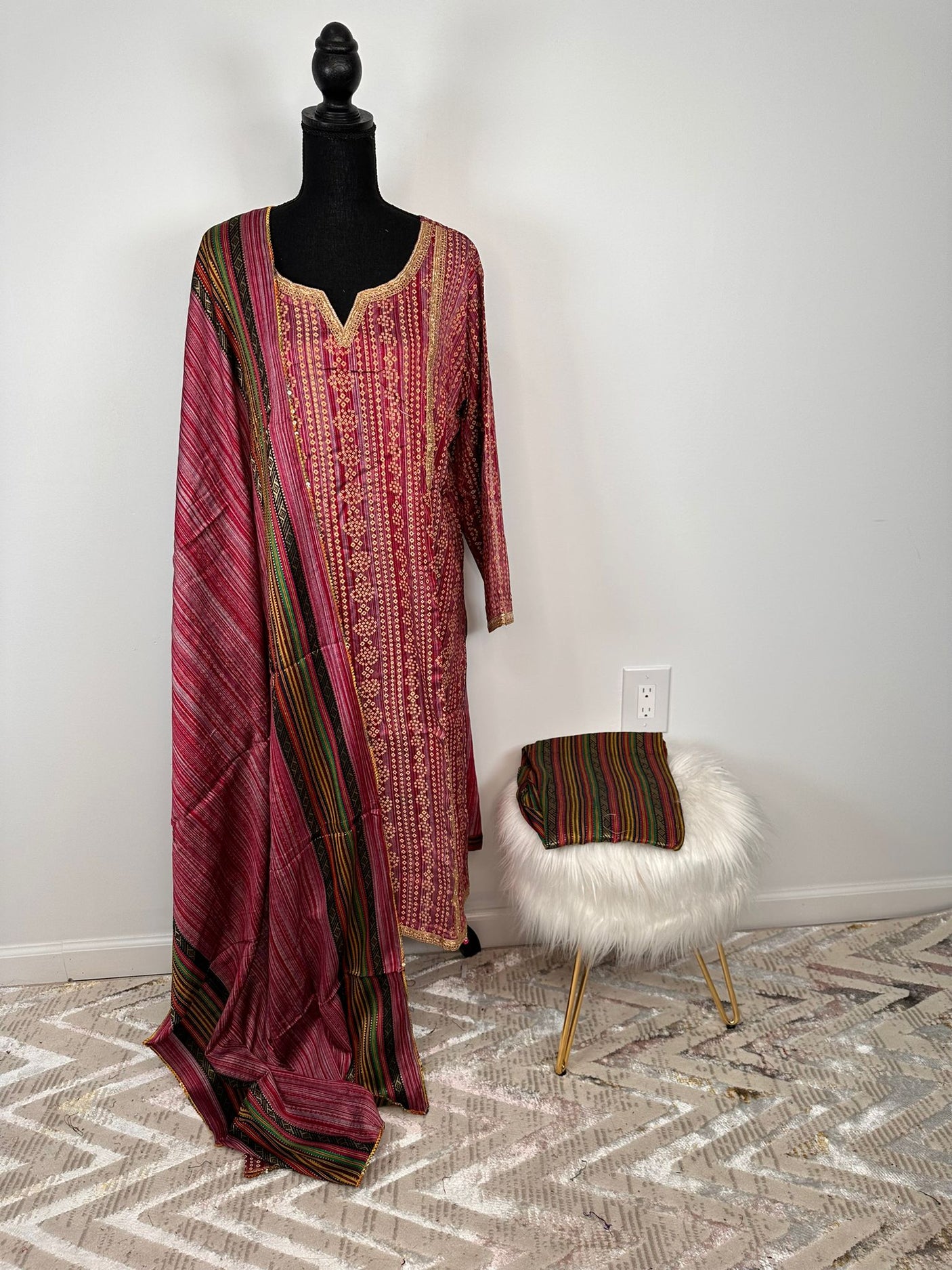 Pakistani Khaddi Cotton Salwar Kameez ready to ship