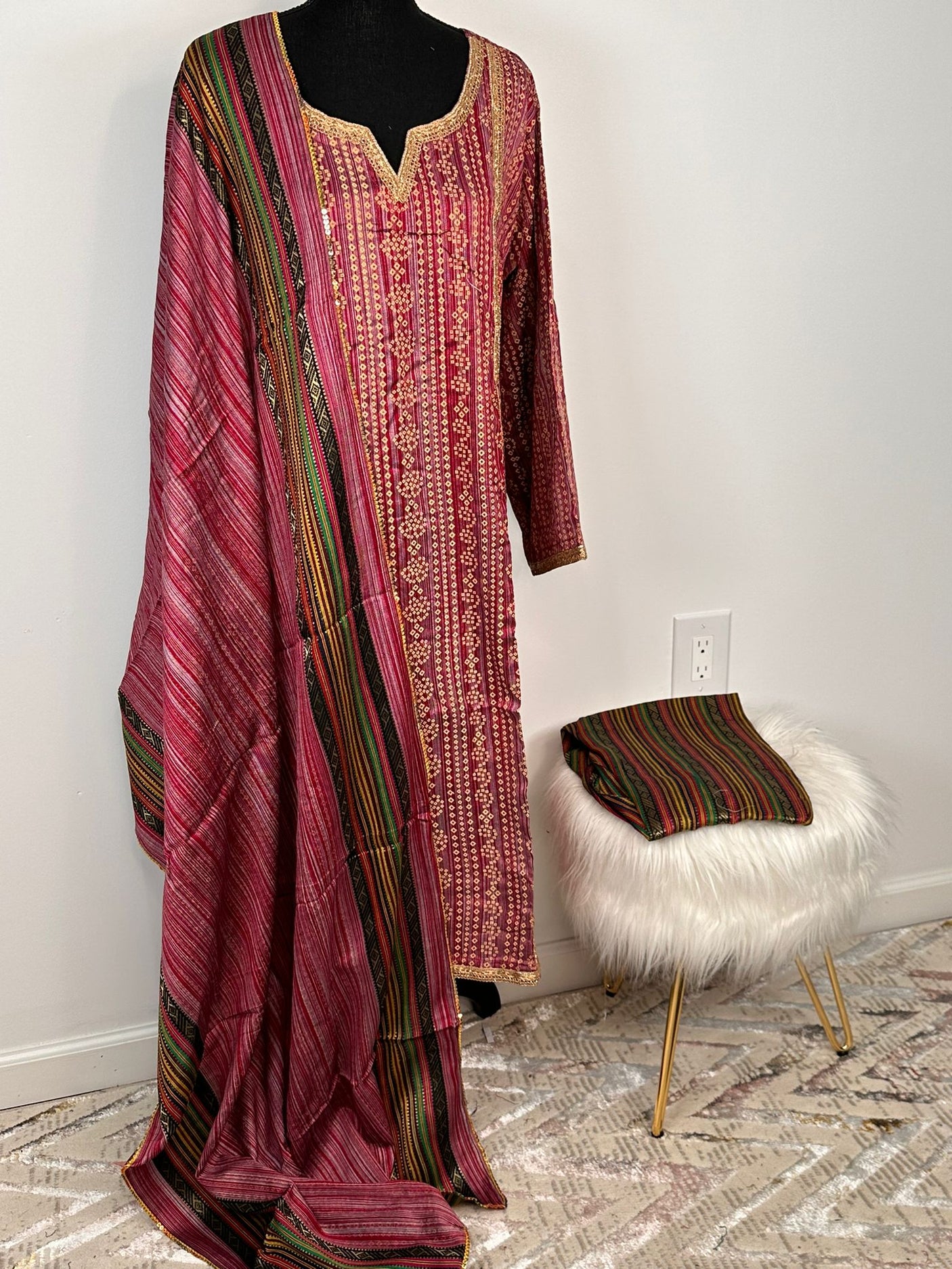 Pakistani Khaddi Cotton Salwar Kameez ready to ship