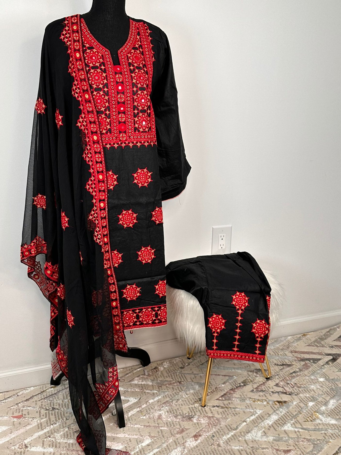 Pakistani Full Embroidery Luxury Lawn Salwar Kameez ready to ship