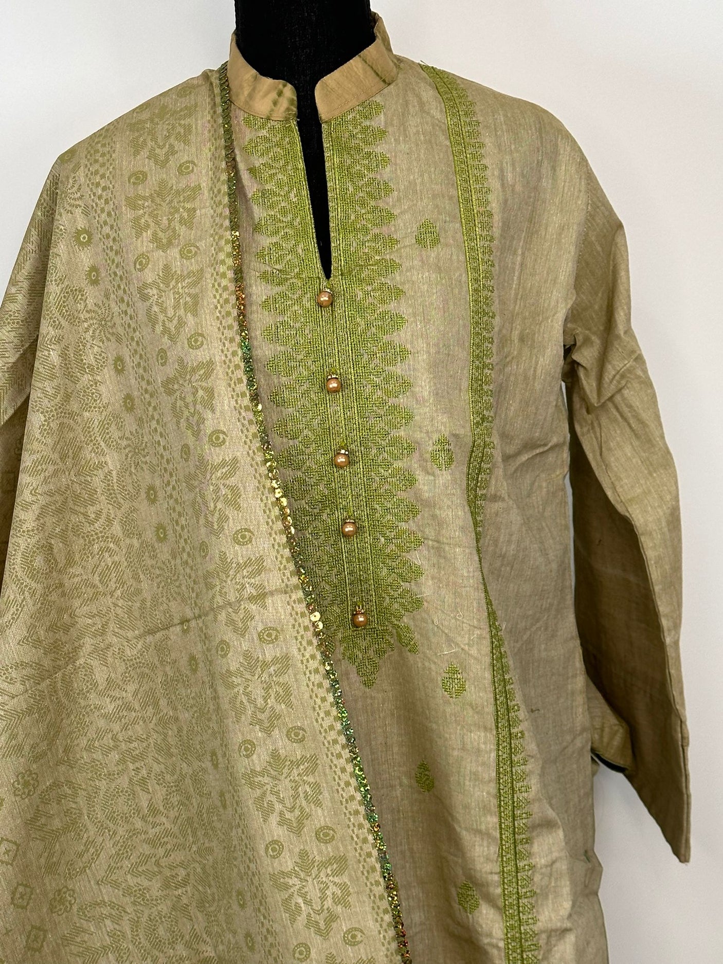 Pakistani Khaddi Cotton Salwar Kameez ready to ship