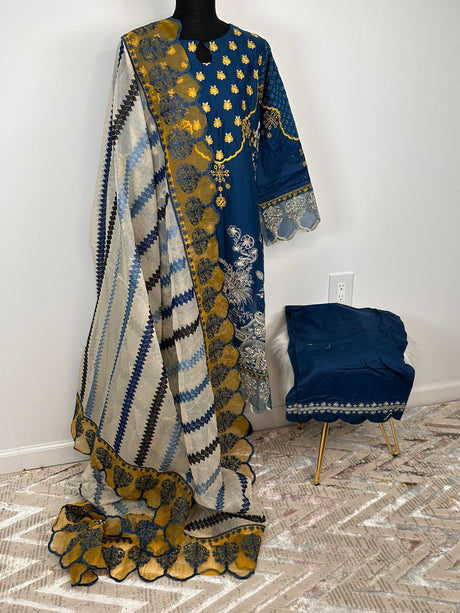 Pakistani Embroidered Luxury Lawn ready to ship