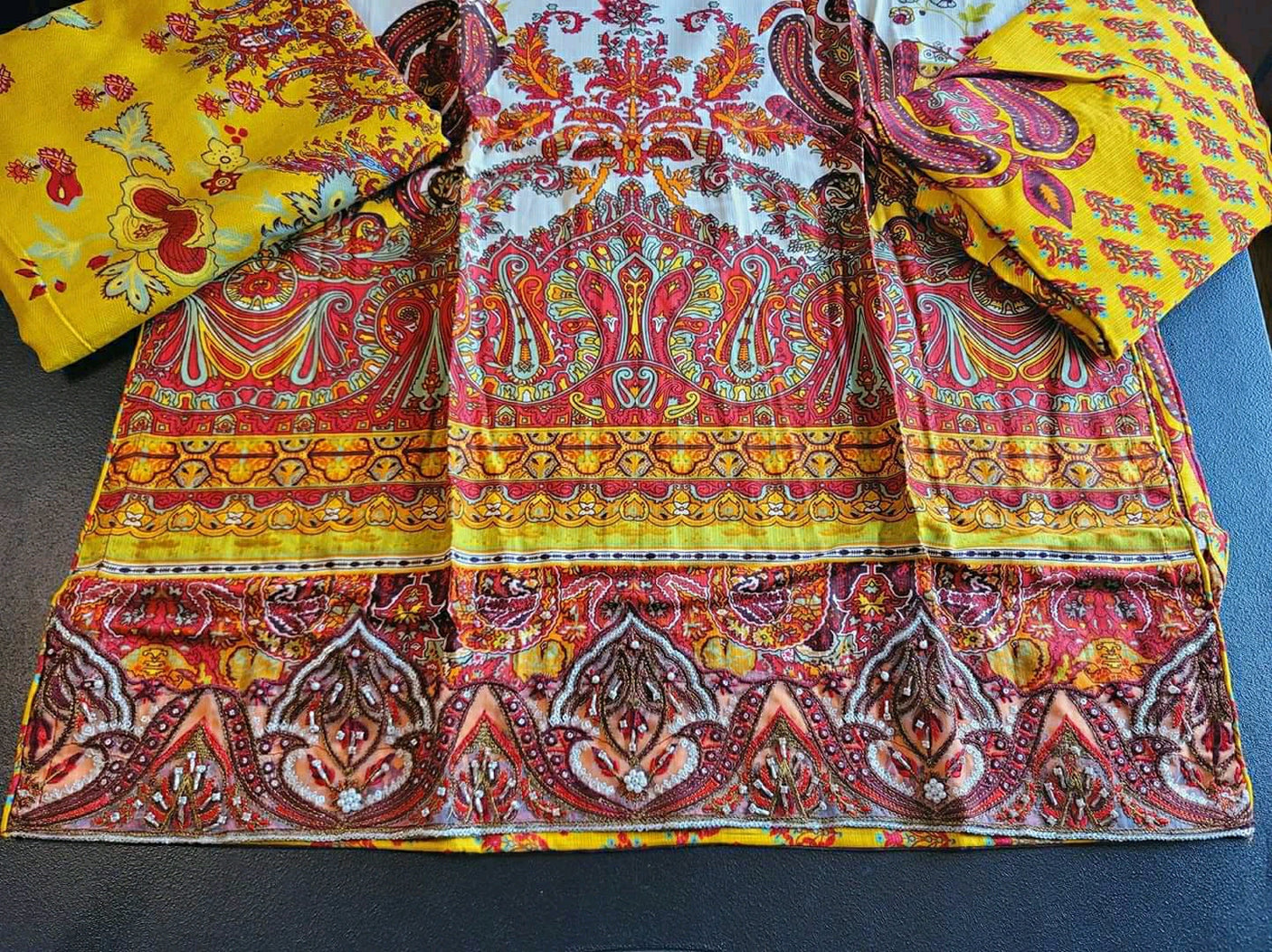 Pakistani Linen Embroidered Salwar kameez Ready To Ship