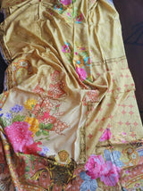 Pakistani Linen Chickenkari Embroidered Salwar kameez Ready To Ship