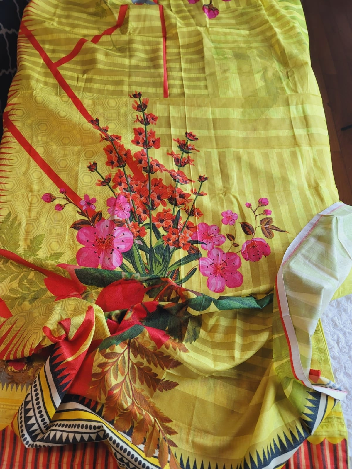 Pakistani Linen Embroidered Salwar kameez Ready To Ship