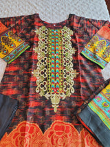 Pakistani Linen Embroidered Salwar kameez Ready To Ship