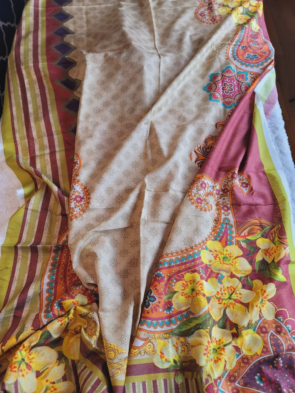 Pakistani Linen Embroidered Salwar kameez Ready To Ship