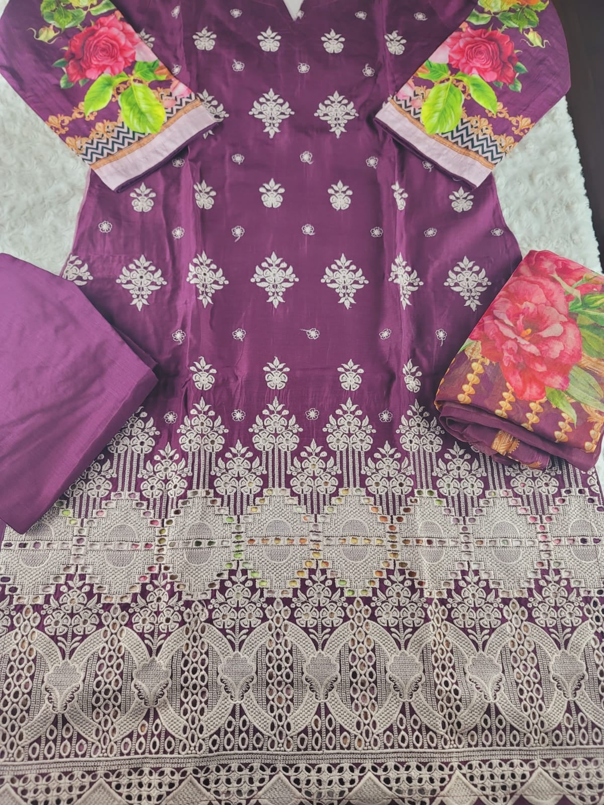 Pakistani Embroidered Salwar kameez Ready To Ship