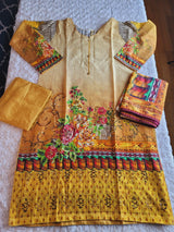 Pakistani linen Embroidered Salwar kameez Ready To Ship